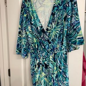 Lilly Pulitzer  velvet romper size L